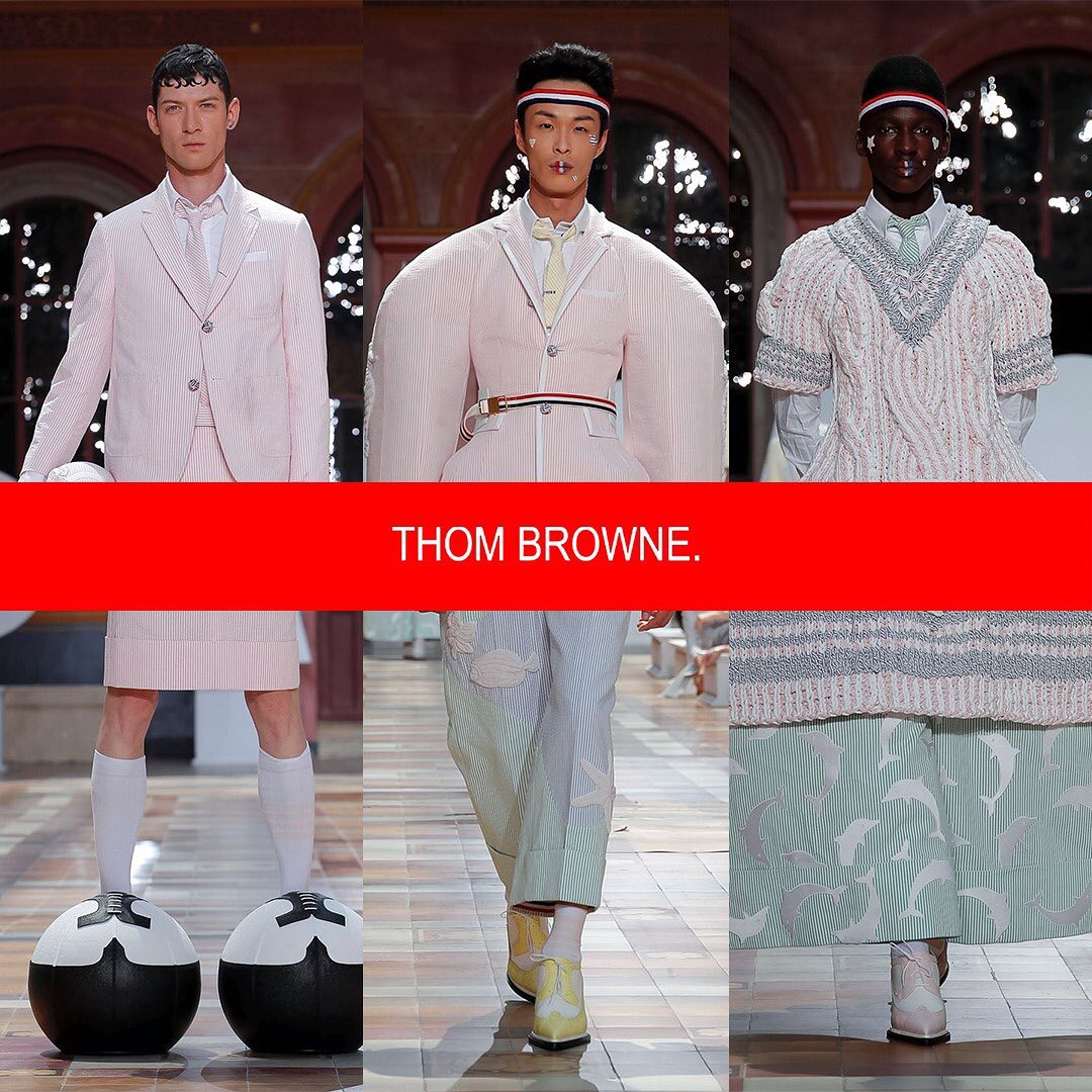 Gleb, JIN and THIAM for Thom Browne at Paris Men Fashion Week 2020